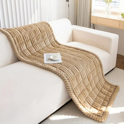 Bankhoes met Geplooide Rand en Anti-Slip Onderkant voor Sofa