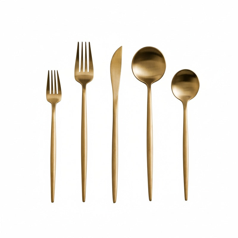 Bestekset Minimalistisch Design met Titanium Coating 20-delig