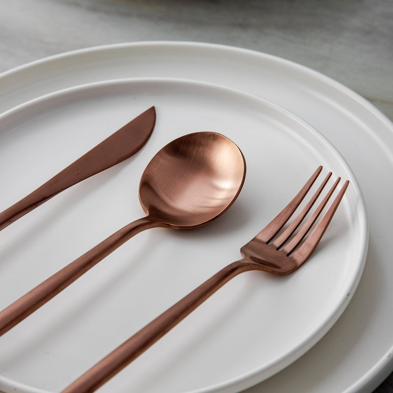 Bestekset Minimalistisch Design met Titanium Coating 20-delig