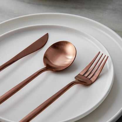 Bestekset Minimalistisch Design met Titanium Coating 20-delig
