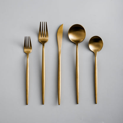 Bestekset Minimalistisch Design met Titanium Coating 20-delig