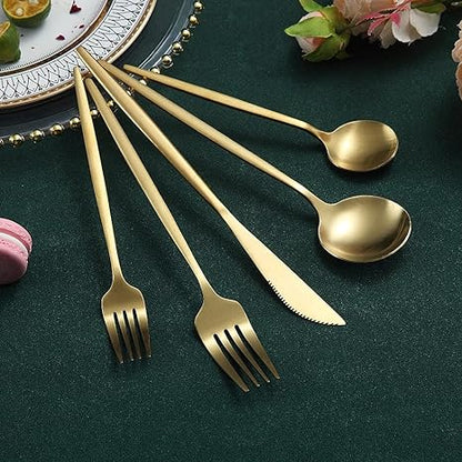 Bestekset Minimalistisch Design met Titanium Coating 20-delig