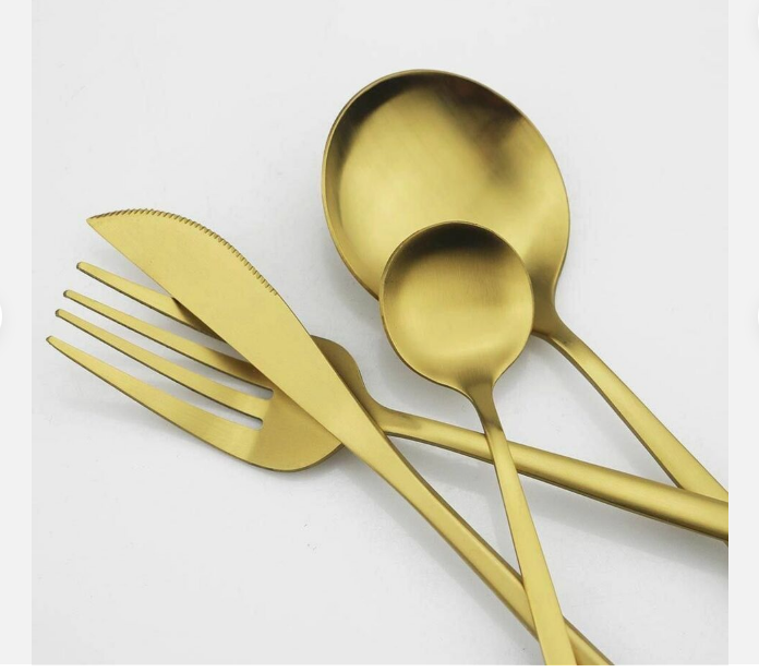 Bestekset Minimalistisch Design met Titanium Coating 20-delig