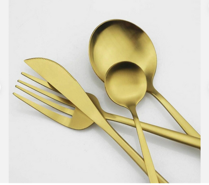 Bestekset Minimalistisch Design met Titanium Coating 20-delig