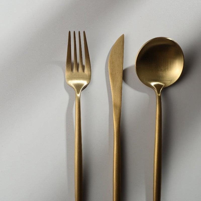 Bestekset Minimalistisch Design met Titanium Coating 20-delig