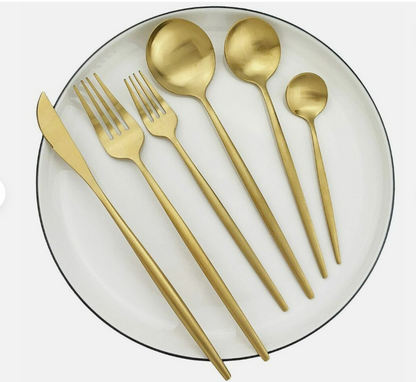 Bestekset Minimalistisch Design met Titanium Coating 20-delig