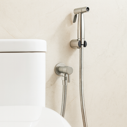 Bidet Sprayer Toiletsproeier met Wandhouder en Verstelbare Waterstraal
