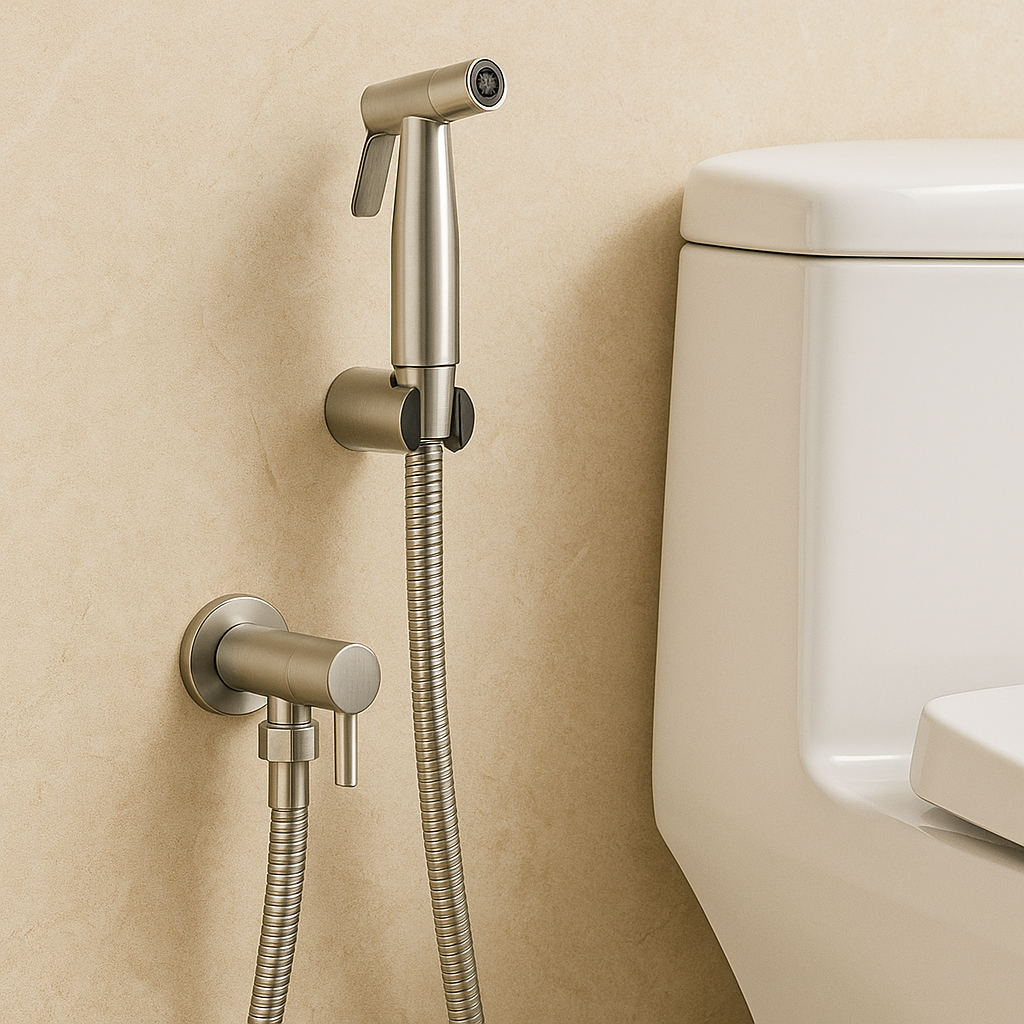 Bidet Sprayer Toiletsproeier met Wandhouder en Verstelbare Waterstraal
