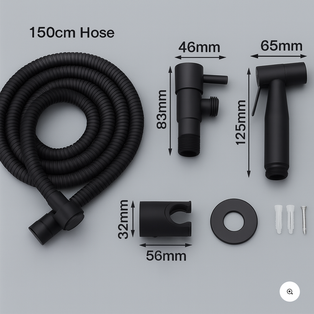 Bidet Sprayer Toiletsproeier met Wandhouder en Verstelbare Waterstraal