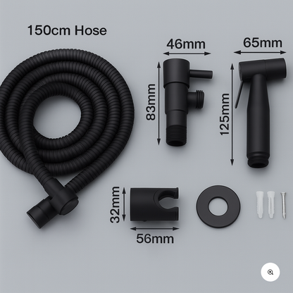 Bidet Sprayer Toiletsproeier met Wandhouder en Verstelbare Waterstraal