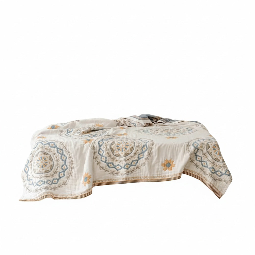 Boho Plaid met Mandala Patroon voor op Bed en Bank