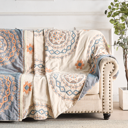 Boho Plaid met Mandala Patroon voor op Bed en Bank