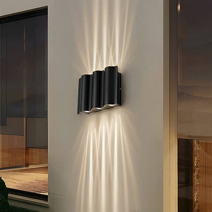 Buitenlamp Modern met Up Down LED en Golfvorm voor Gevel en Balkon