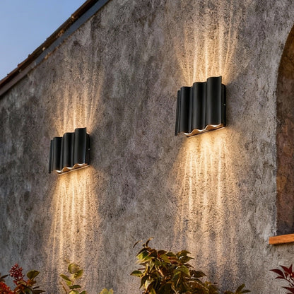 Buitenlamp Modern met Up Down LED en Golfvorm voor Gevel en Balkon
