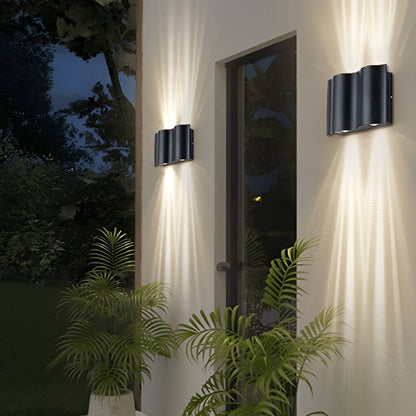 Buitenlamp Modern met Up Down LED en Golfvorm voor Gevel en Balkon