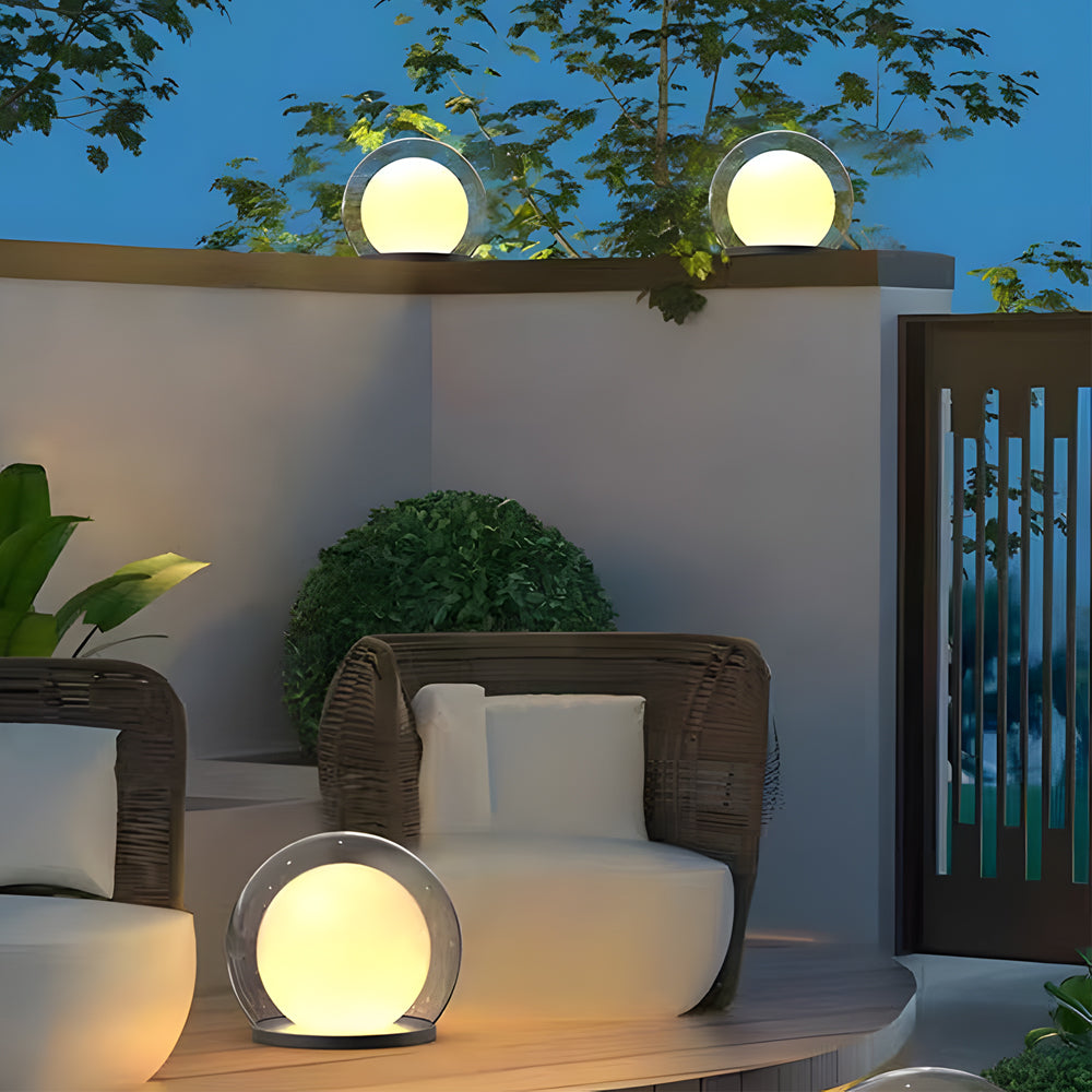 Buitenlamp Paal en Hek Globelamp Modernmet E27 Fitting en IP65 voor Tuin en Terras
