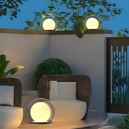 Buitenlamp Paal en Hek Globelamp Modernmet E27 Fitting en IP65 voor Tuin en Terras