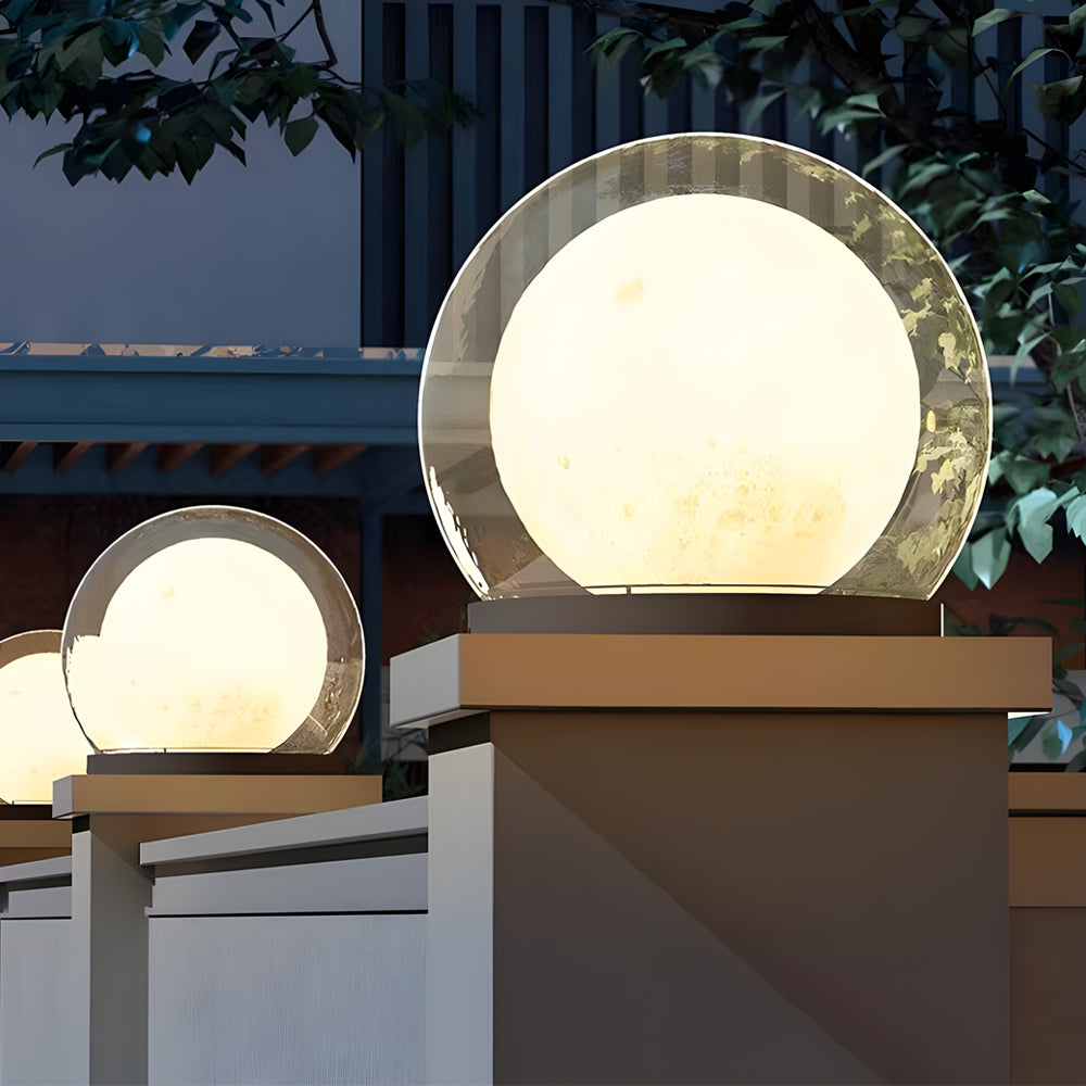 Buitenlamp Paal en Hek Globelamp Modernmet E27 Fitting en IP65 voor Tuin en Terras