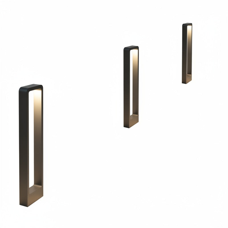 Buitenlamp Paal Tuin Modern LED met Rechthoekige Sokkel