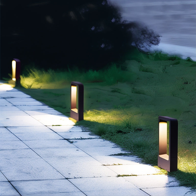 Buitenlamp Paal Tuin Modern LED met Rechthoekige Sokkel