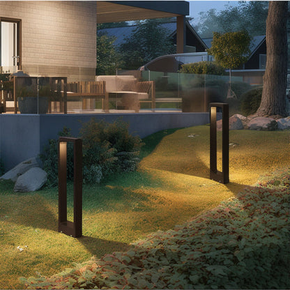 Buitenlamp Paal Tuin Modern LED met Rechthoekige Sokkel