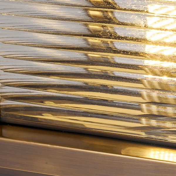 Buitenlamp Pilaar Klassiek met Geribbeld Glas en E27 Fitting voor Tuin en Oprit