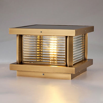 Buitenlamp Pilaar Klassiek met Geribbeld Glas en E27 Fitting voor Tuin en Oprit