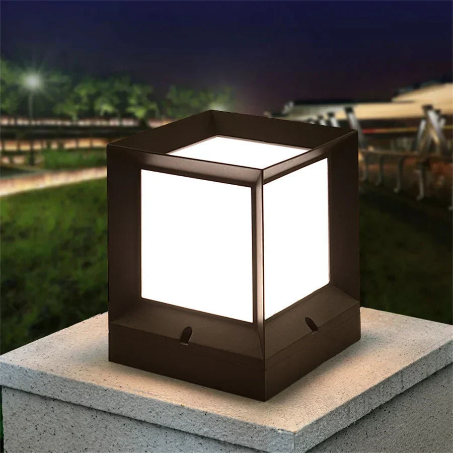 Buitenlamp Sokkel Minimalistisch met Kubusvorm en E27 Fitting