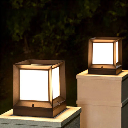 Buitenlamp Sokkel Minimalistisch met Kubusvorm en E27 Fitting