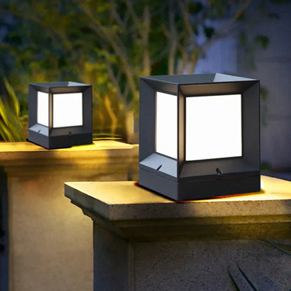 Buitenlamp Sokkel Minimalistisch met Kubusvorm en E27 Fitting