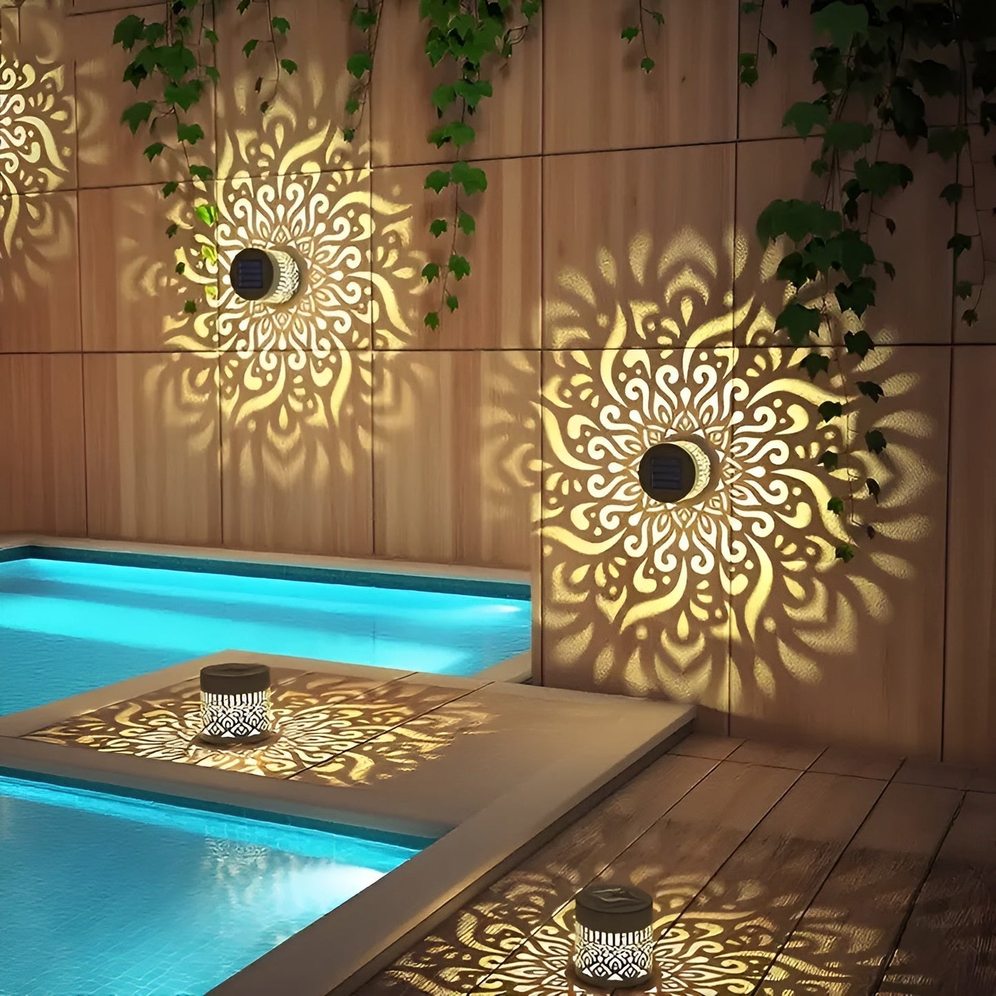 Buitenlamp Solar met Bohemian Schaduwpatroon voor Tuin en Terras