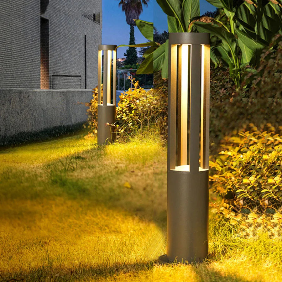 Buitenlamp Tuinpaal Modern Minimalistisch met Geïntegreerde LED en Vloerbevestiging
