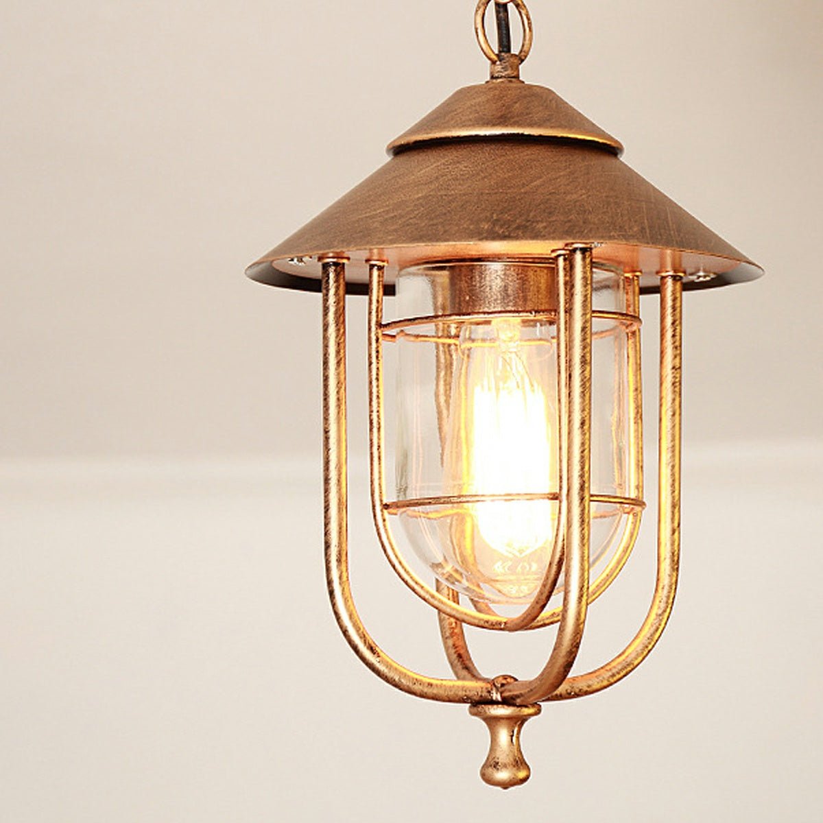 Buitenlamp Vintage Industrieel met Kooiframe en Ketting voor Buiten