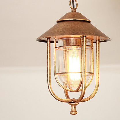 Buitenlamp Vintage Industrieel met Kooiframe en Ketting voor Buiten