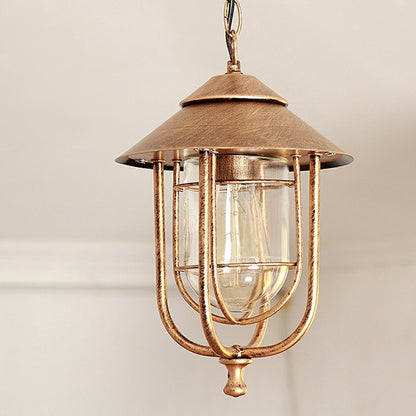 Buitenlamp Vintage Industrieel met Kooiframe en Ketting voor Buiten