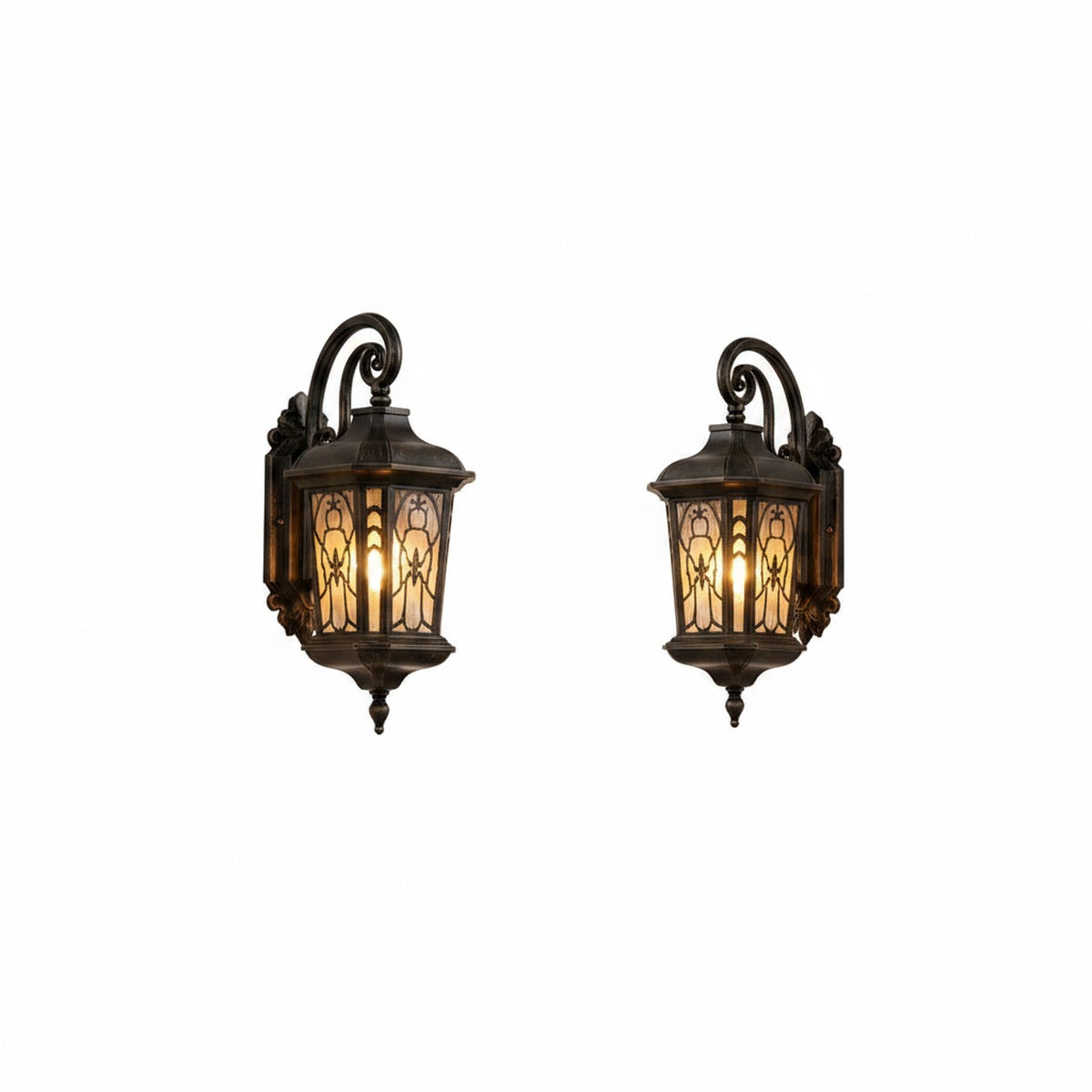 Buitenlamp Vintage met Sierpanelen en Wandbevestiging voor Entree en Veranda