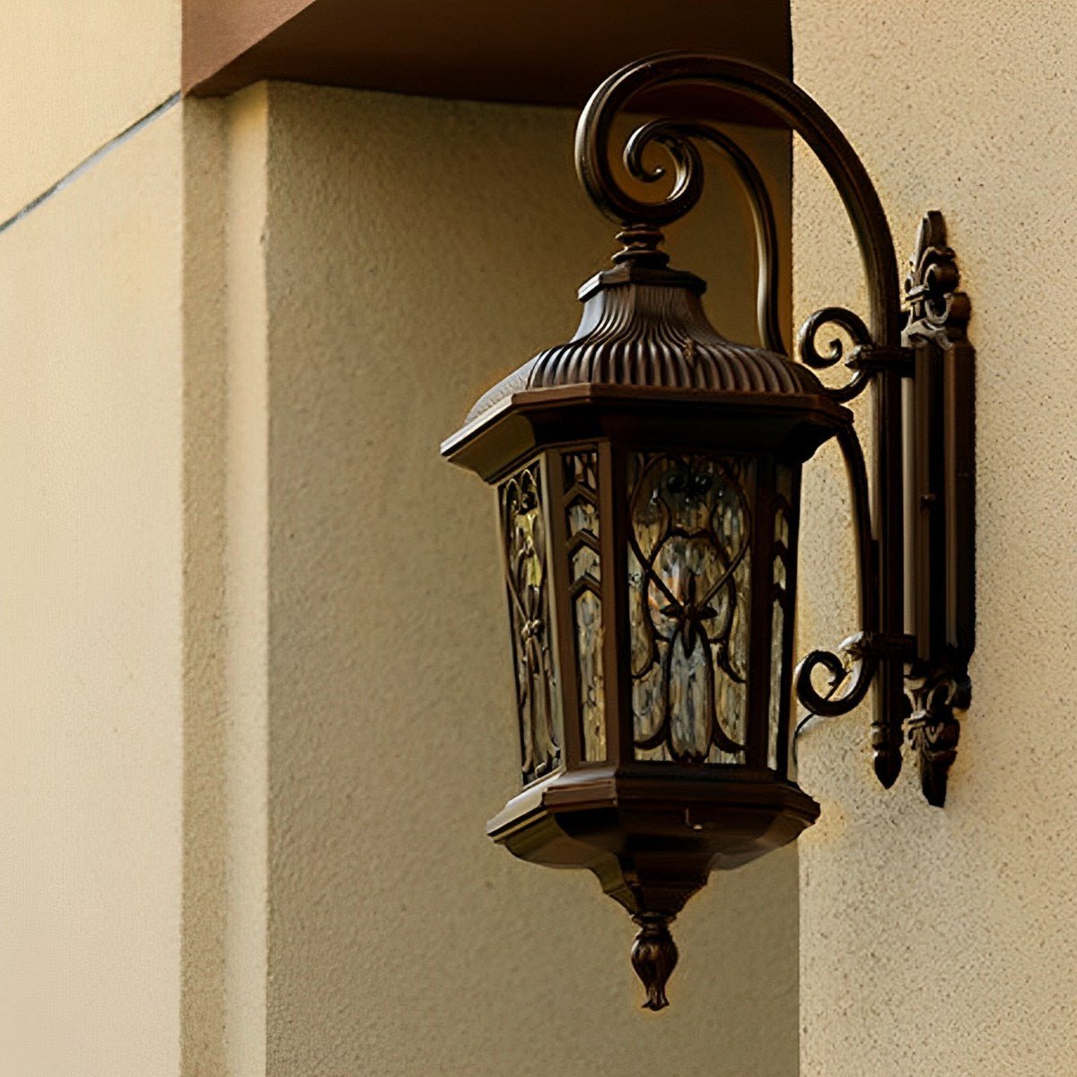Buitenlamp Vintage met Sierpanelen en Wandbevestiging voor Entree en Veranda