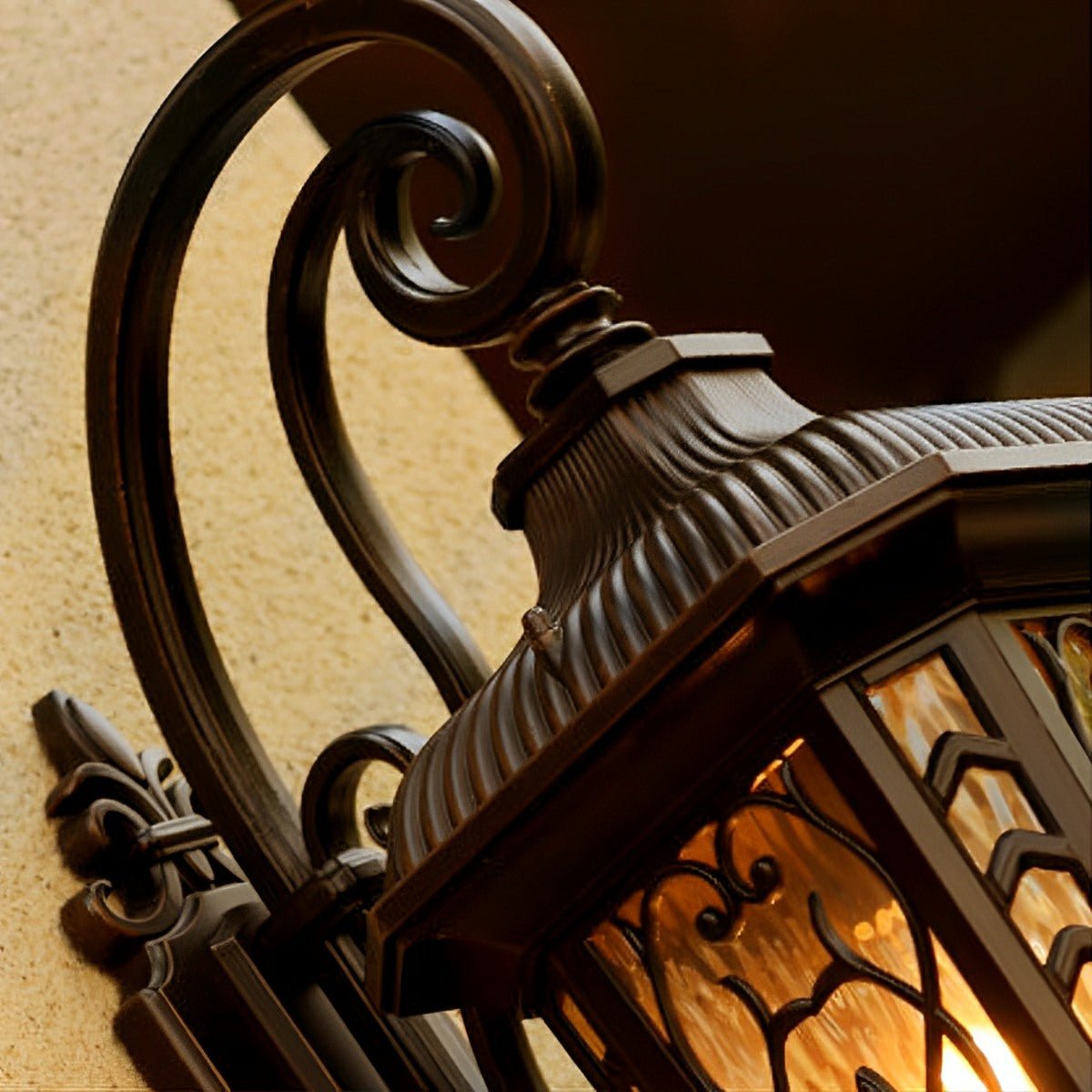 Buitenlamp Vintage met Sierpanelen en Wandbevestiging voor Entree en Veranda