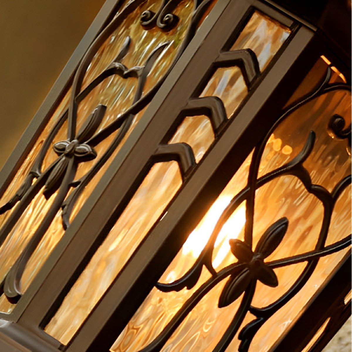Buitenlamp Vintage met Sierpanelen en Wandbevestiging voor Entree en Veranda