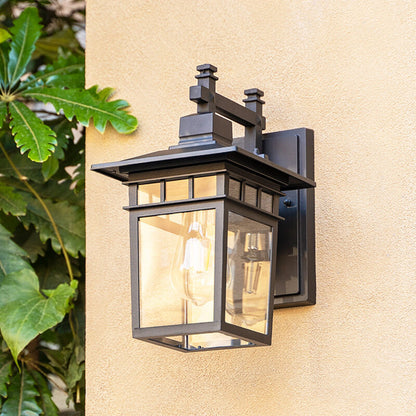 Buitenlamp Wandlamp Lantaarn Vintage met Helder Glas en E27 Fitting