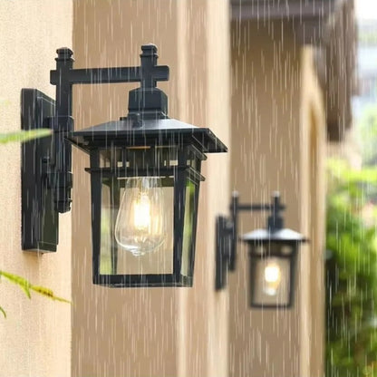 Buitenlamp Wandlamp Lantaarn Vintage met Helder Glas en E27 Fitting