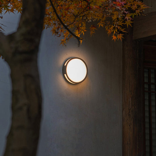 Buitenlamp Wandlamp Modern Rond met Warm Licht en IP65 Bescherming