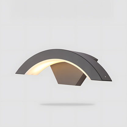 Buitenwandlamp Modern met Gebogen LED Arm voor Tuin en Terras
