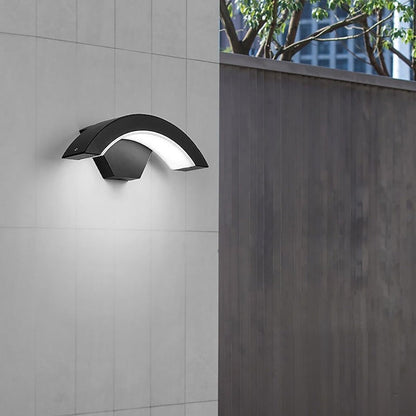 Buitenwandlamp Modern met Gebogen LED Arm voor Tuin en Terras