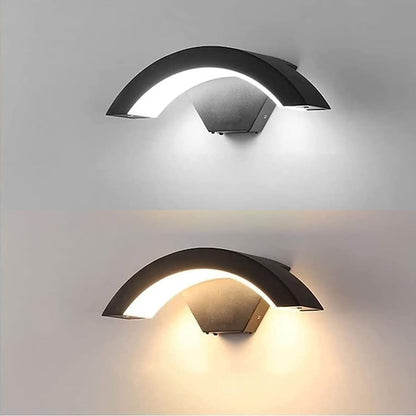 Buitenwandlamp Modern met Gebogen LED Arm voor Tuin en Terras