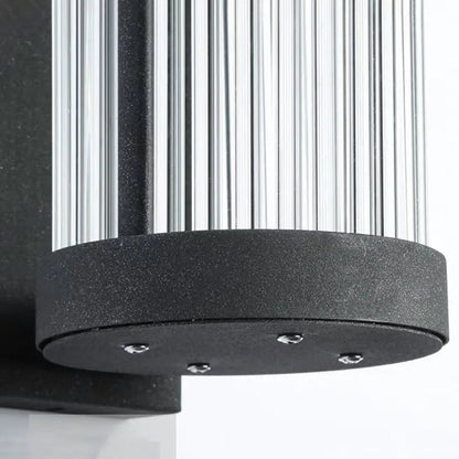 Buitenwandlamp Modern met Geribbelde Glazen Buis en IP65 voor Tuin en Terras