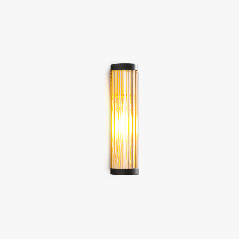 Buitenwandlamp Modern met Geribbelde Glazen Buis en IP65 voor Tuin en Terras