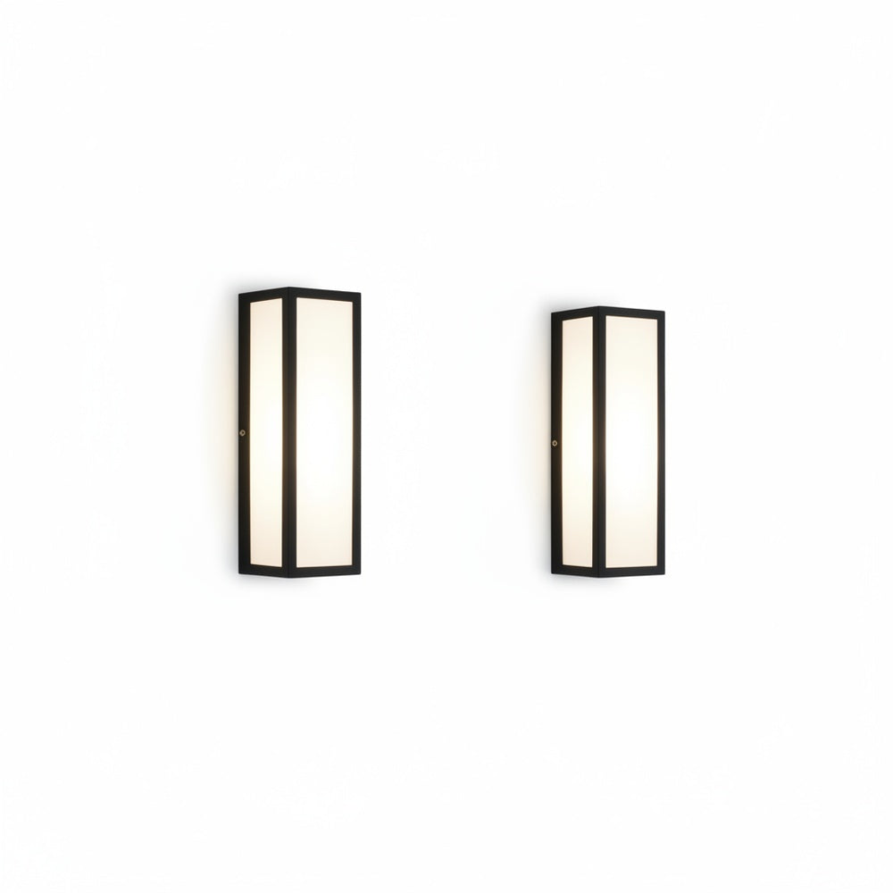 Buitenwandlamp Modern met Rechthoekige Kap en Geïntegreerde LED
