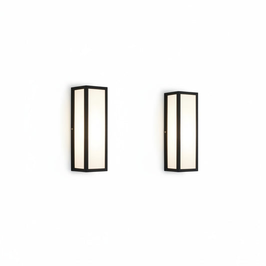 Buitenwandlamp Modern met Rechthoekige Kap en Geïntegreerde LED