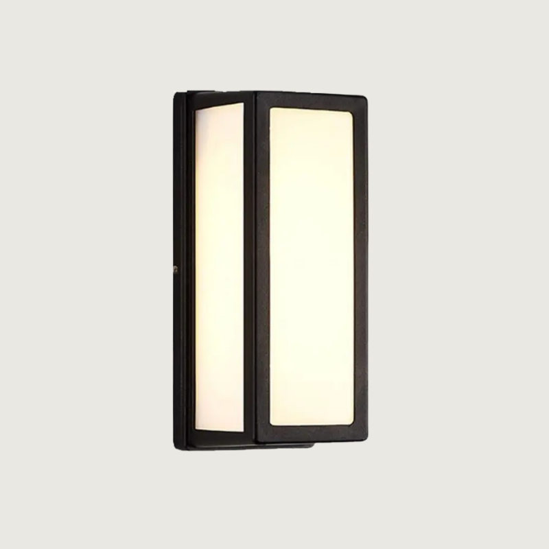 Buitenwandlamp Modern met Rechthoekige Kap en Geïntegreerde LED